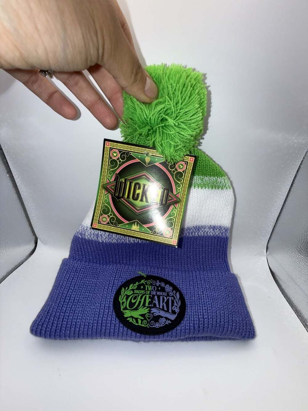 Wicked The Musical 'Two Halves of the Whole' Cuffed Pom-Pom Beanie